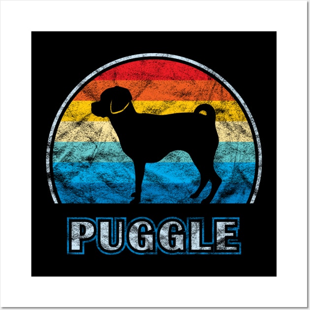 Puggle Vintage Design Dog Wall Art by millersye